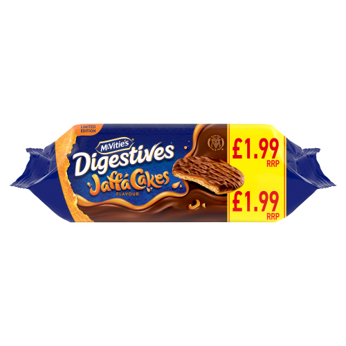 MCVITIE'S DIGESTIVES JAFFA CAKES PMP £1.99 250G