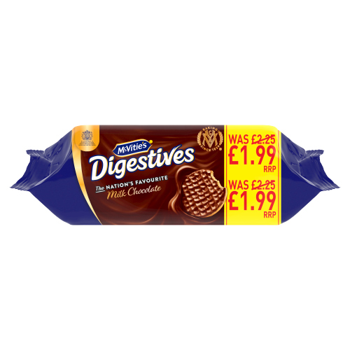 MCVITIE'S MILK CHOCOLATE DIGESTIVE BISCUITS PMP £1.99 266G