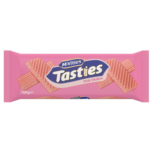 MCVITIE'S TASTIES PINK WAFER BISCUITS 100G