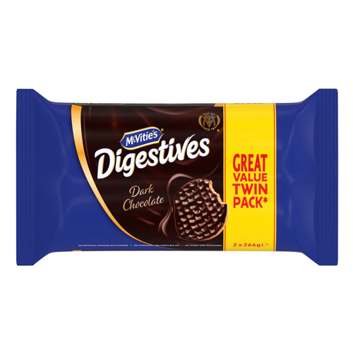 MCVITIE'S DARK CHOCOLATE DIGESTIVE TWIN 2PK 266G