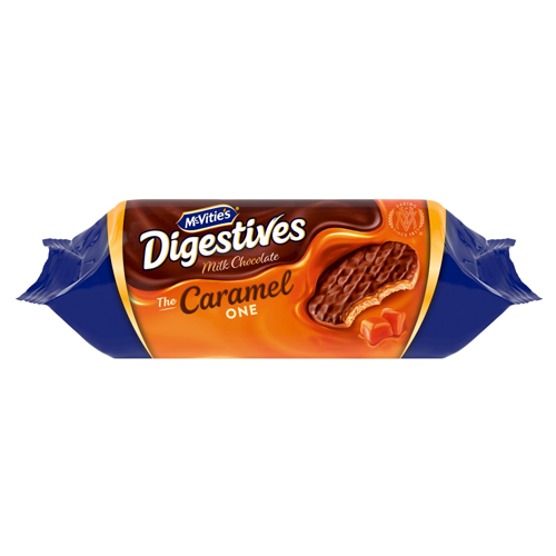 MCVITIE'S DIGESTIVES MILK CHOCOLATE THE CARAMEL ONE 250G