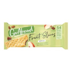 GO AHEAD APPLE CRISPY FRUIT SLICES SNACK BARS 4PK 174.4G