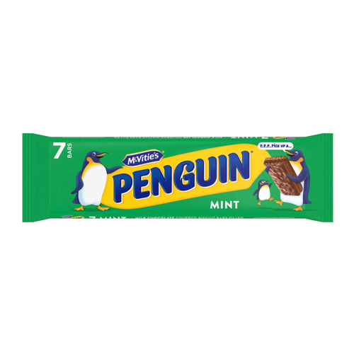 MCVITIE'S PENGUIN MINT CHOCOLATE BISCUIT BAR 7PK 172G