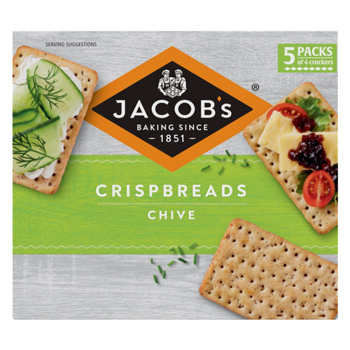 JACOB'S LUNCH BAKES CRISPBREADS CHIVE 190G
