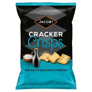JACOB'S CRACKER CRISPS SALT & BALSAMIC SHARING BAG SNACKS 150G
