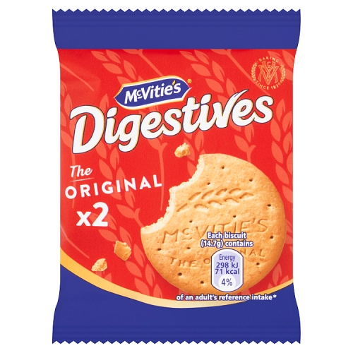 MCVITIE'S DIGESTIVES WHEATMEAL 2 BISCUITS MINI PACK 29.4G