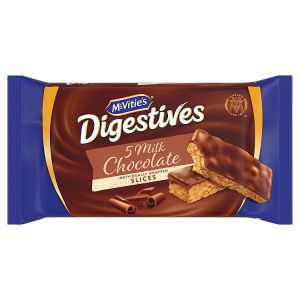 MCVITIE'S DIGESTIVES MILK CHOCOLATE SLICES CAKE BARS 5PK 114G