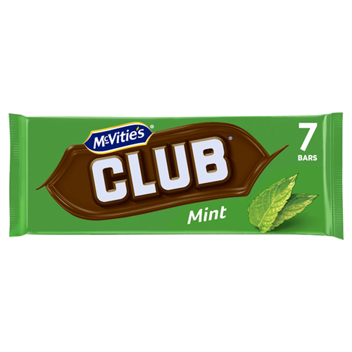 MCVITIE'S CLUB MINT BAR 7PK 161G