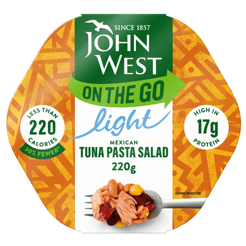 JOHN WEST ON THE GO LIGHT MEXICAN TUNA BEAN SALAD 220G