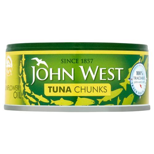 JOHN WEST TUNA CHUNKS IN SUNFLOWER OIL 145G