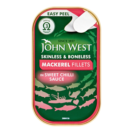 JOHN WEST MACKEREL FILLETS IN SWEET CHILLI SAUCE 115G