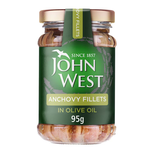 JOHN WEST ANCHOVY FILLETS 95G