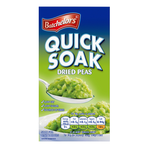 BATCHELORS QUICK SOAK DRIED PEAS 250G