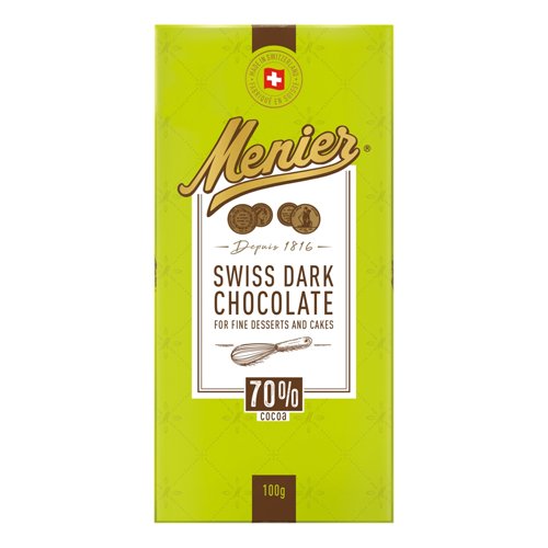 MENIER SWISS 70% DARK COOKING CHOC 16X100G