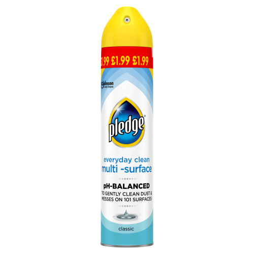 PLEDGE AEROSOL WOOD POLISH CLASSIC PMP £1.99 250ML