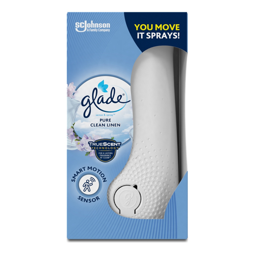 GLADE SENSE SPRAY UNIT CLEAN LINEN 18ML