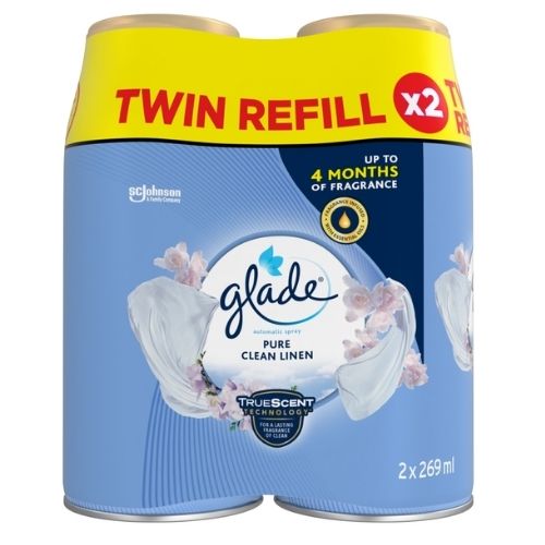 GLADE DOUBLE AUTOSPRAY REFILL CLEAN LINEN 2X269ML