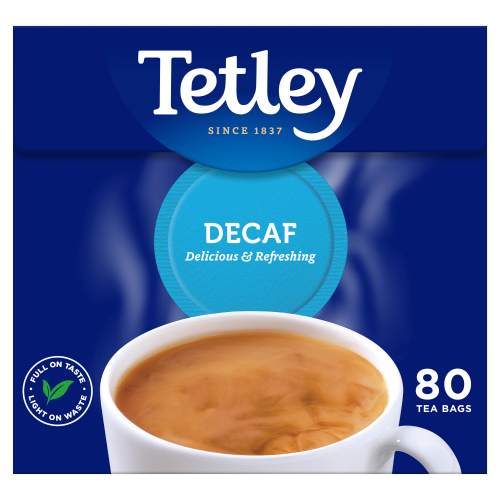 TETLEY DECAF 80 TEA BAGS 250G
