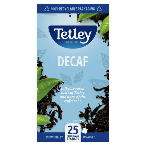 TETLEY DECAF 25 TEA BAGS 50G