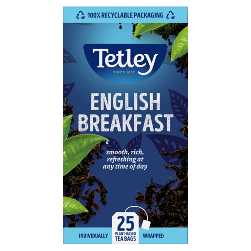 TETLEY ENGLISH BREAKFAST 25 TEA BAGS 50G