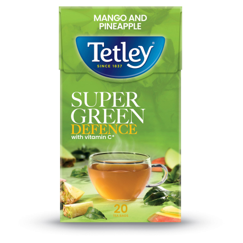 TETLEY GREEN TEA IMMUNE MANGO PINEAPPLE 20S 2G