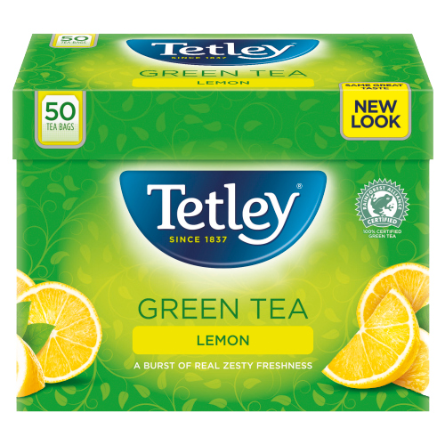 TETLEY GREEN LEMON TEA BAGS 50S 100G