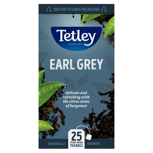 TETLEY EARL GREY 25 TEA BAGS 50G