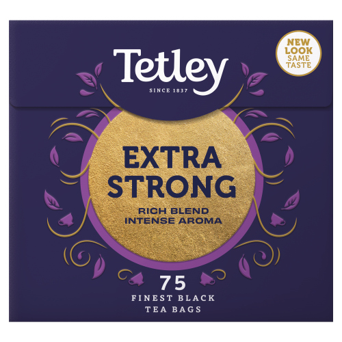 TETLEY EXTRA STRONG TEA BAGS 75S