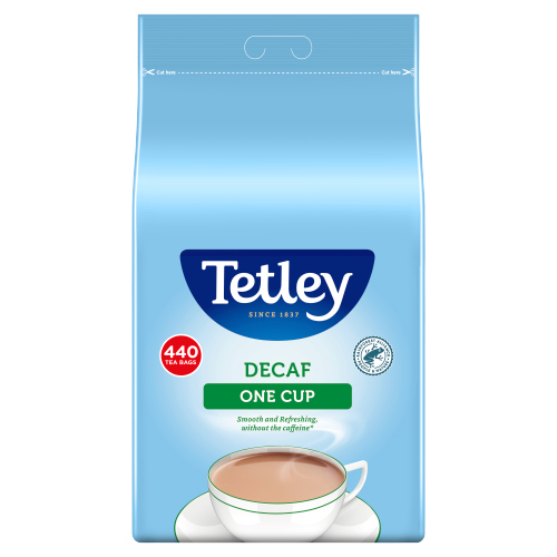 TETLEY DECAF ONE CUP TEA BAGS 440S