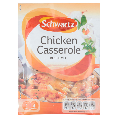 SCHWARTZ AUTHENTIC MIX CHICKEN CASSEROLE 36G