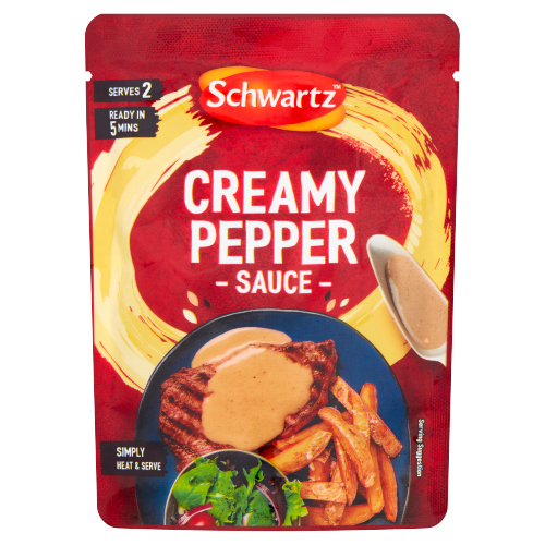 SCHWARTZ HEAT AND POUR CREAMY PEPPER SAUCE 170G