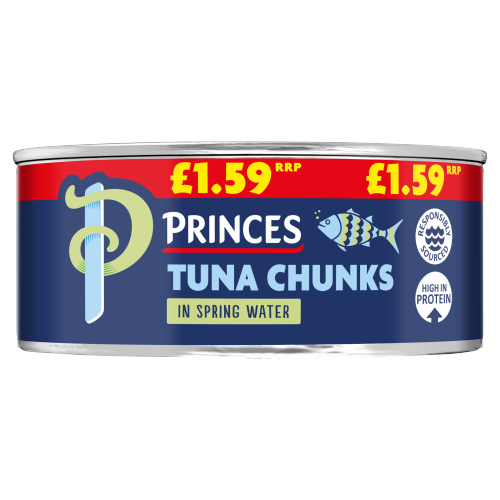 PRINCES TUNA CHUNKS IN SPRINGWATER PMP £1.59 145G