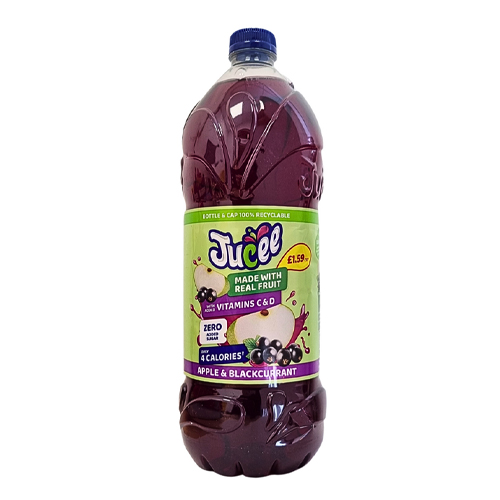 JUCEE APPLE & BLACKCURRANT NAS PMP £1.59 8X 1.5L