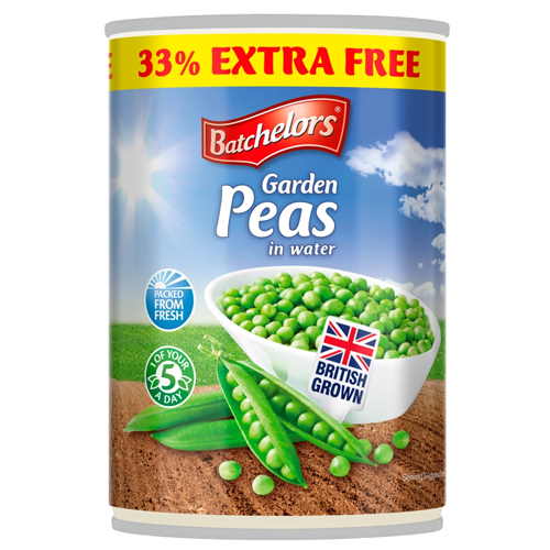 BATCHELORS GARDEN PEAS 33% EXTRA FREE 400G