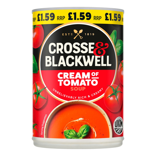 CROSSE & BLACKWELL CREAM OF TOMATO SOUP PMP £1.59 400G