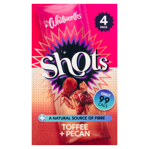 WHITWORTHS TOFFEE & PECAN SHOTS 4PK 25G