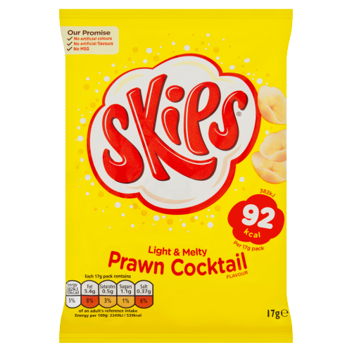 SKIPS PRAWN COCKTAIL CRISPS 17G