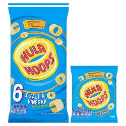 HULA HOOPS SALT & VINEGAR CRISPS 6PK 24G