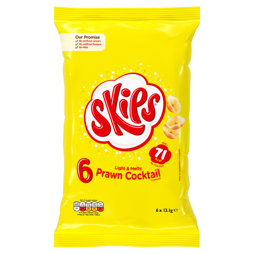 SKIPS PRAWN COCKTAIL 6PK 13.1G