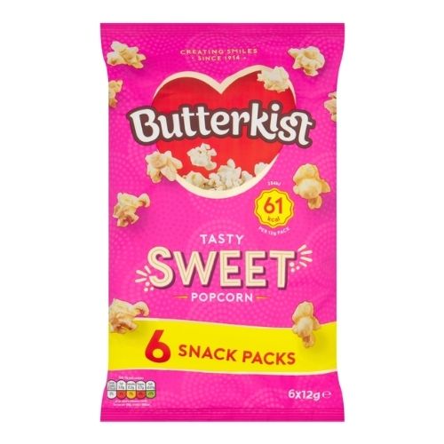BUTTERKIST SWEET POPCORN 6PK 12G