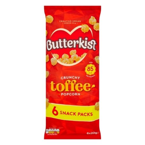 BUTTERKIST CRUNCHY TOFFEE POPCORN 12X 6PK 20G