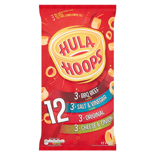 HULA HOOPS VARIETY CRISPS 15X 12PK 24G