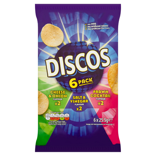 DISCOS VARIETY CRISPS 6PK 25.5G