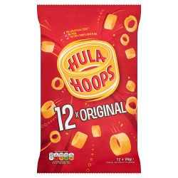 HULA HOOPS ORIGINAL CRISPS 12PK 24G