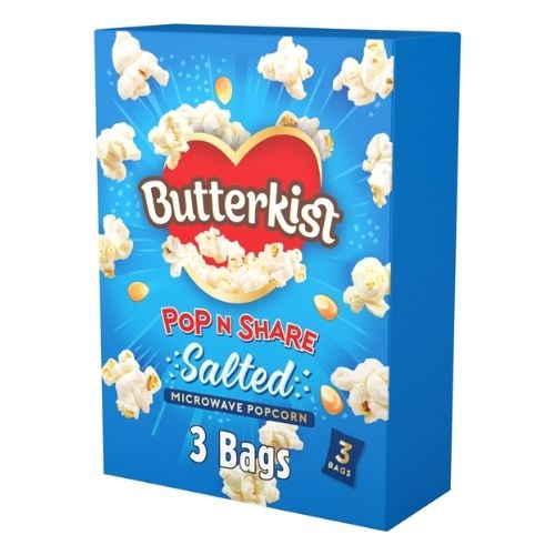 BUTTERKIST SALTED MICROWAVE POPCORN 3PK 60G