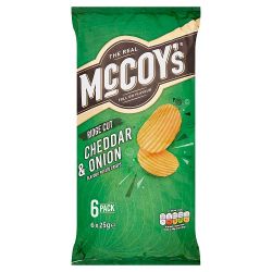 MCCOY'S CHEDDAR & ONION CRISPS 6PK 25G