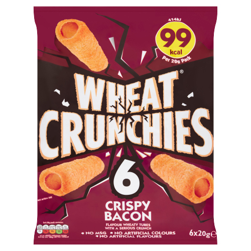 WHEAT CRUNCHIES BACON 6PK 20G