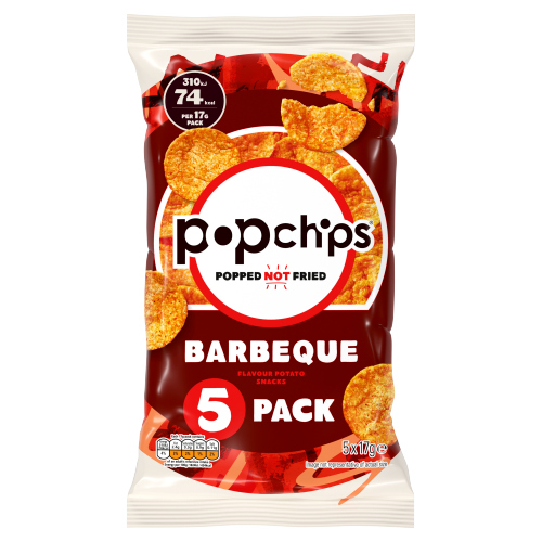 POPCHIPS BARBEQUE CRISPS 5PK 17G