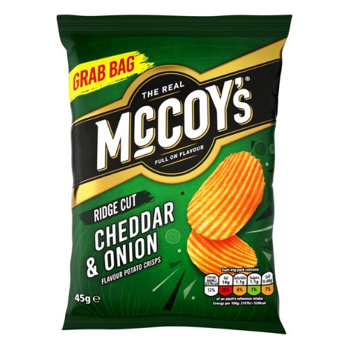 MCCOY'S CHEDDAR & ONION GRAB BAG 45G