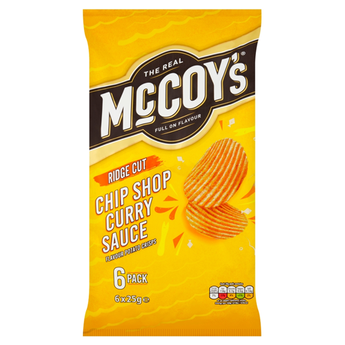 MCCOY'S CHIP SHOP CURRY SAUCE CRISPS 6PK 25G